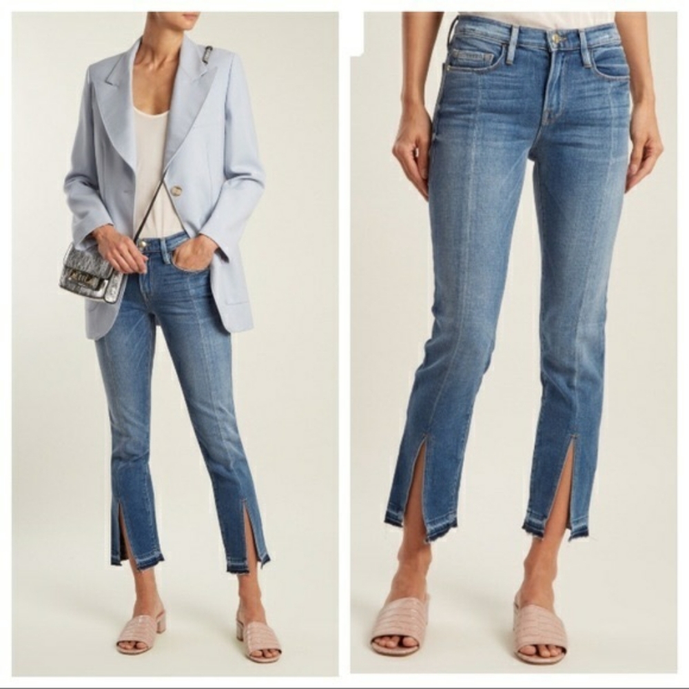 FRAME Denim Le Nouveau Straight Split Hem Jeans Size 26